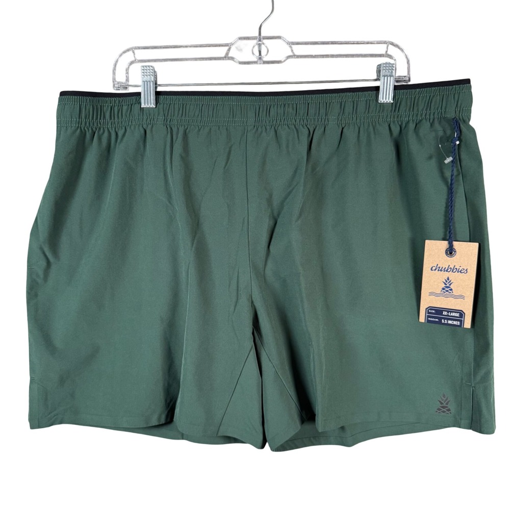 Chubbies Short Ultimate Training Men XXL Green 5.5" Unlined Athletic Gym Workout